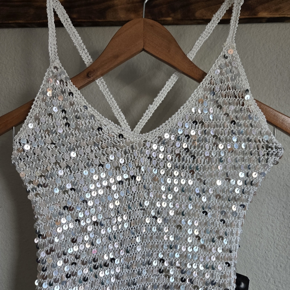 Retrofete Elliana Sequin Crochet Dress - Picture 7 of 12